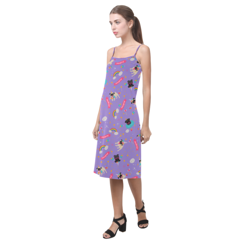 Pug Unicorns Slip Dress Alcestis Slip Dress (Model D05)