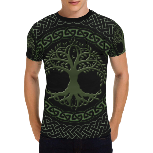 Awesome Celtic Tree Of Life Men's All Over Print T-Shirt with Chest Pocket (Model T56)