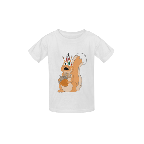 Indian Squirrel White Kid's  Classic T-shirt (Model T22)
