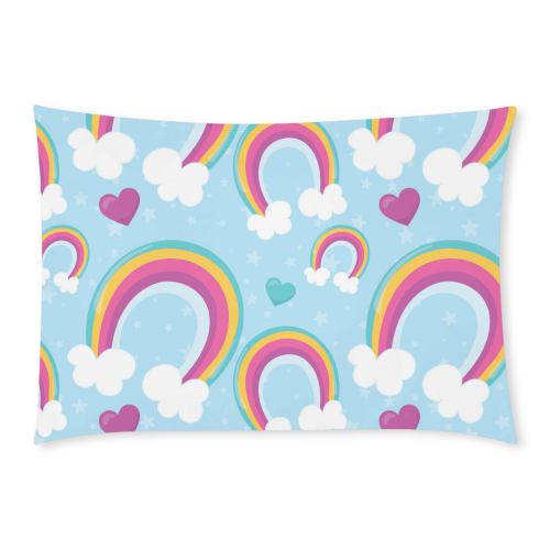 Rainbow Sky Custom Rectangle Pillow Case 20x30 (One Side)