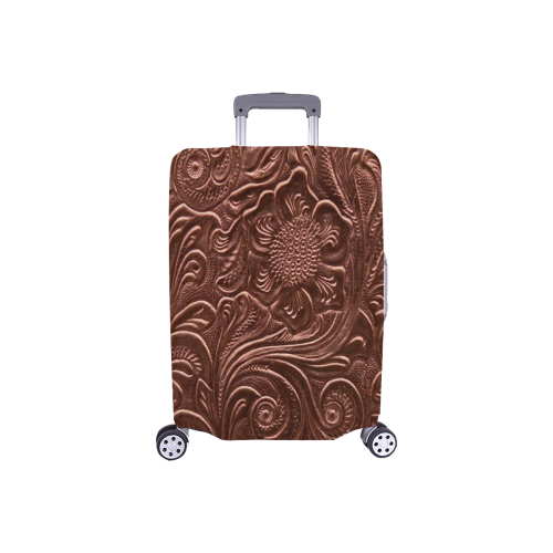 Embossed Bronze Flowers Luggage Cover/Small 18"-21"