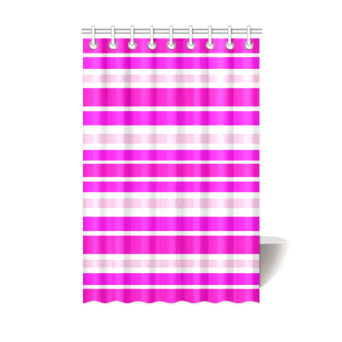 Summer Pinks Stripes Shower Curtain 48"x72"