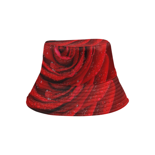 Red rosa All Over Print Bucket Hat for Men