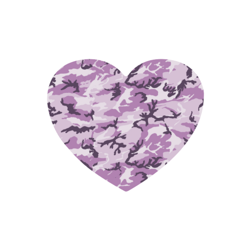 Woodland Pink Purple Camouflage Heart-shaped Mousepad