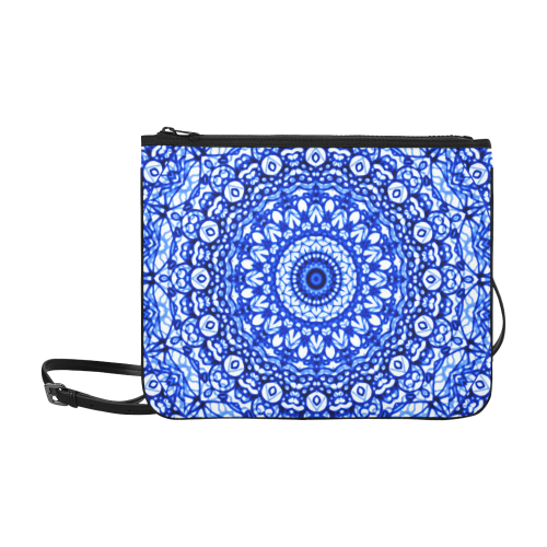 Blue Mandala Mehndi Style G403 Slim Clutch Bag (Model 1668)