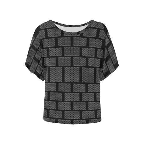 blackblocks Women's Batwing-Sleeved Blouse T shirt (Model T44)