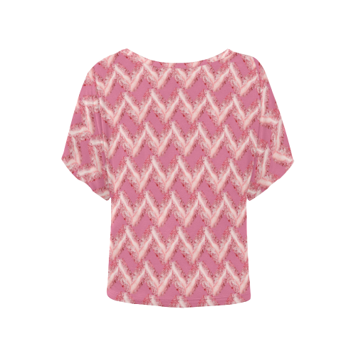 paint waves Women's Batwing-Sleeved Blouse T shirt (Model T44)