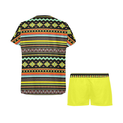 bright tribal Women's Short Pajama Set