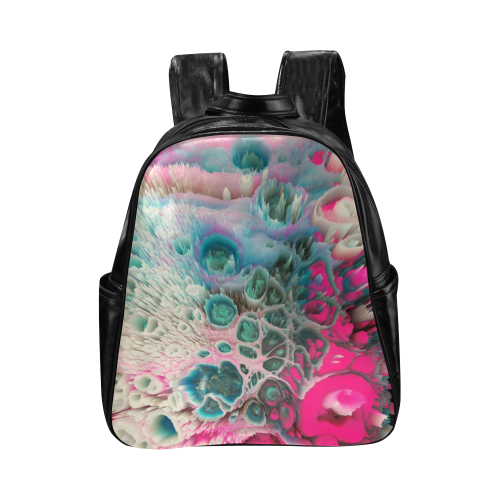 raspberry galaxy backpack Multi-Pockets Backpack (Model 1636)