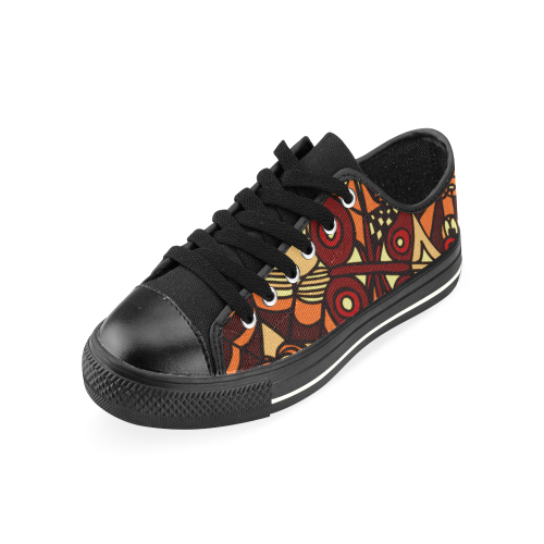 african inspired pattern earth toned ethno Men's Classic Canvas Shoes (Model 018)