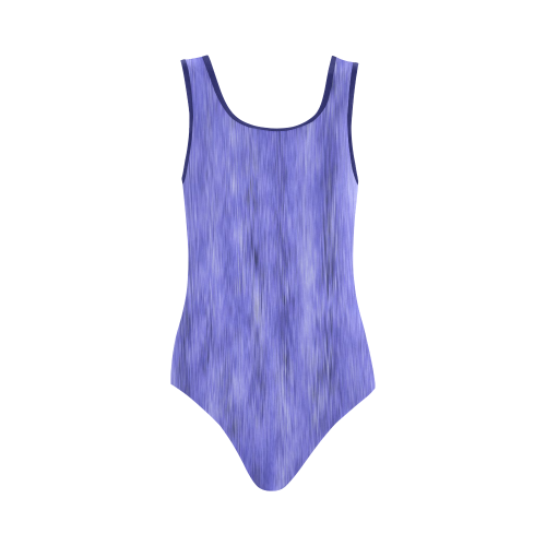 Blue Lavender and Purple Ombre Vest One Piece Swimsuit (Model S04)