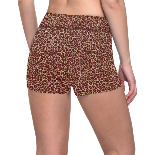 Leopard Women's All Over Print Short Leggings (Model L28)