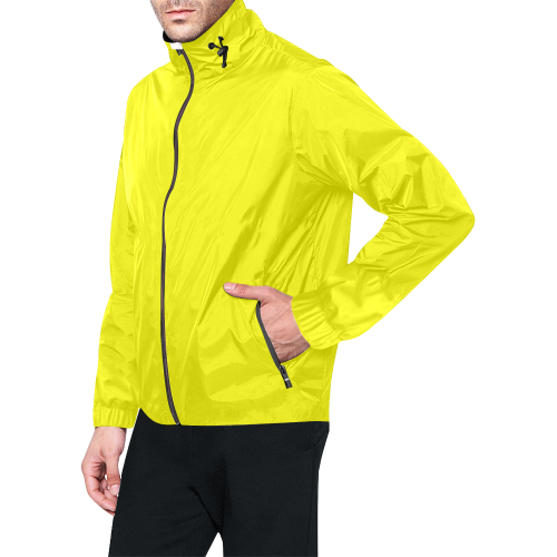 color yellow Unisex All Over Print Windbreaker (Model H23)