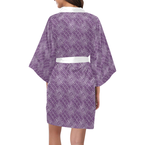 Lilac Jacuard Kimono Robe