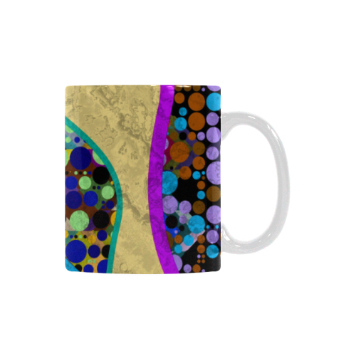 Abstract Pattern Mix - Dots And Colors 1 Custom White Mug (11OZ)