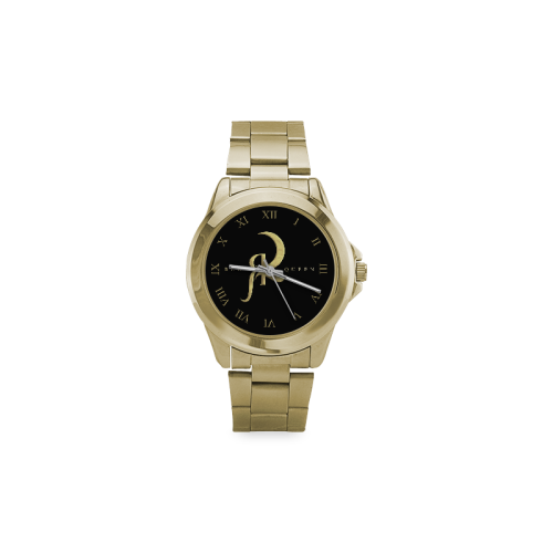 RED QUEEN WATCH GOLD NUMBERS BLACK Custom Gilt Watch(Model 101)