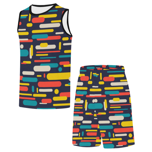 Colorful Rectangles All Over Print Basketball Uniform