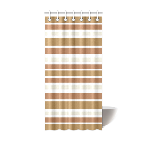 Gold Sienna Stripes Shower Curtain 36"x72"