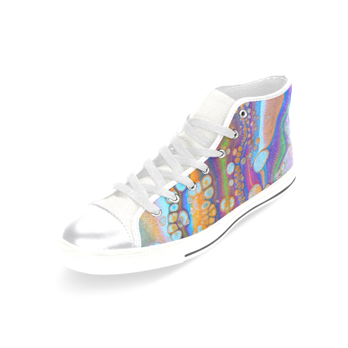 rainbow galaxie high top Women's Classic High Top Canvas Shoes (Model 017)