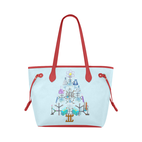 Oh Chemist Tree, Oh Chemistry, Science Christmas  on Blue Clover Canvas Tote Bag (Model 1661)