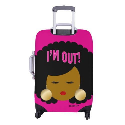 Afro Woman Luggage Cover Medium Luggage Cover/Medium 22"-25"