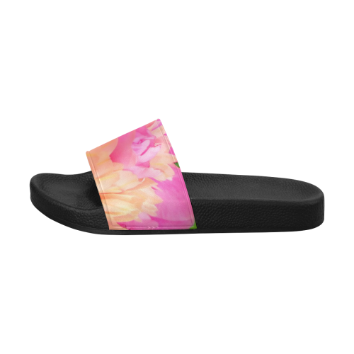 Pink Peony Slides Women's Slide Sandals (Model 057)