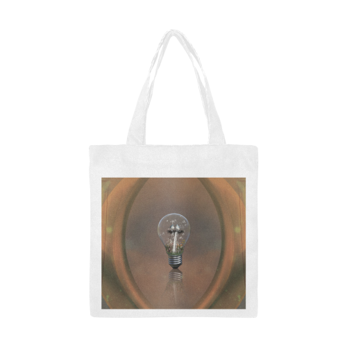Light bulb with birds Canvas Tote Bag/Small (Model 1700)