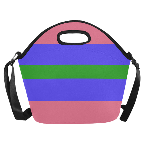 Trigender Flag Neoprene Lunch Bag/Large (Model 1669)