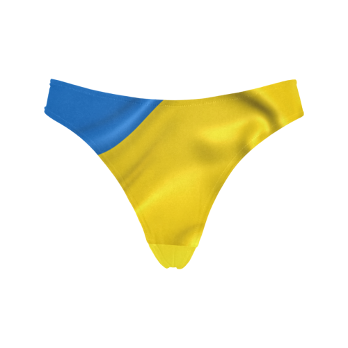 Ukraine Flag Women's All Over Print Thongs (Model L30)