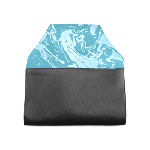 Cool Breeze - light blue abstract swirls diy personalize Clutch Bag (Model 1630)
