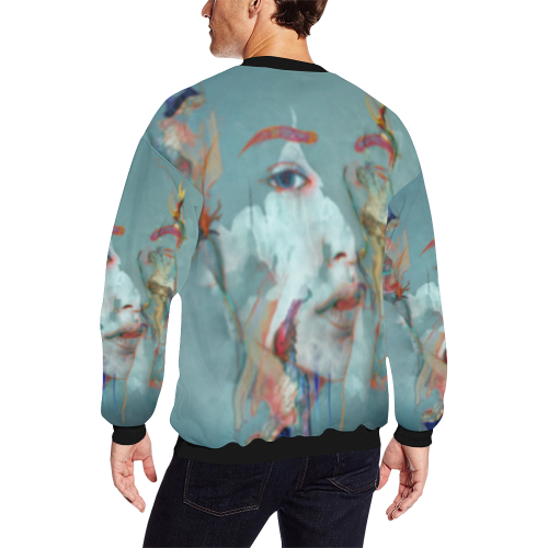 Ocean Queen All Over Print Crewneck Sweatshirt for Men/Large (Model H18)