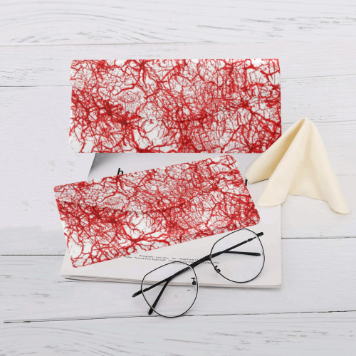 Cracked 2 red Custom Foldable Glasses Case
