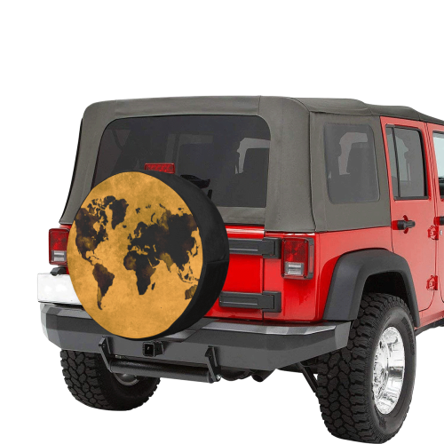 world map #world #map 30 Inch Spare Tire Cover