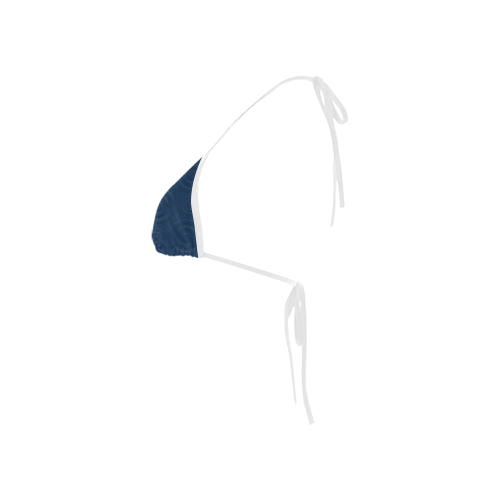 Prussian Blue Bird Eye Custom Bikini Swimsuit Top