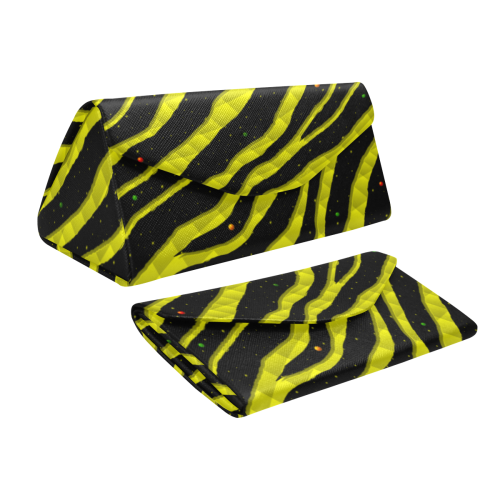 Ripped SpaceTime Stripes - Yellow Custom Foldable Glasses Case