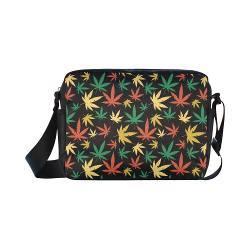 Cannabis Pattern Classic Cross-body Nylon Bags (Model 1632)