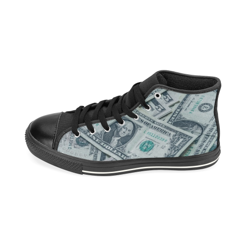 MILLION DOLLAR MONEY High Top Canvas Shoes for Kid (Model 017)