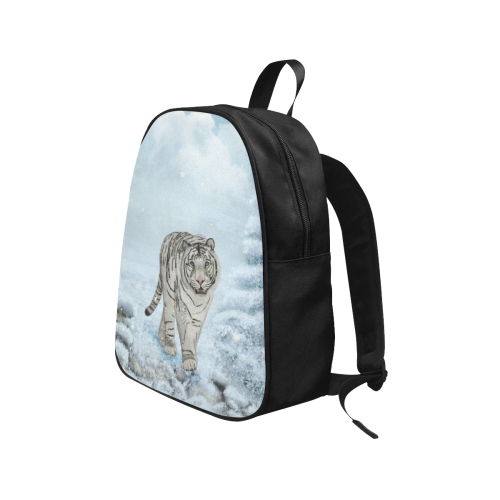 Wonderful siberian tiger Fabric School Backpack (Model 1682) (Medium)