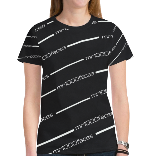 mr1000faces2 New All Over Print T-shirt for Women (Model T45)