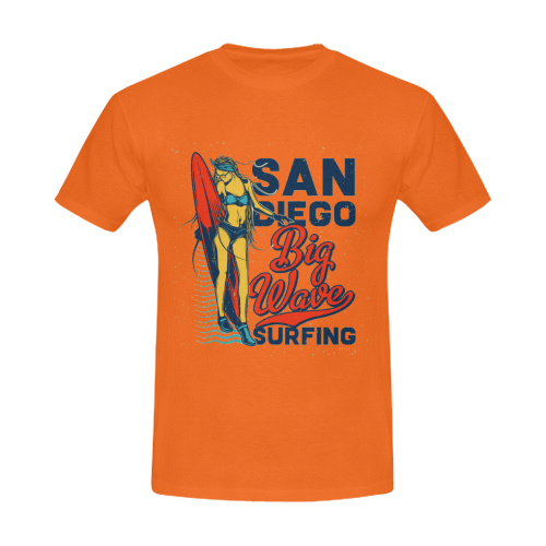 San Diego Big Wave Surfing Men's T-Shirt in USA Size (Front Printing Only)