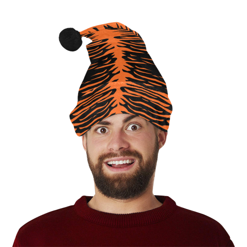 Tiger Stripes Costume Santa Hat