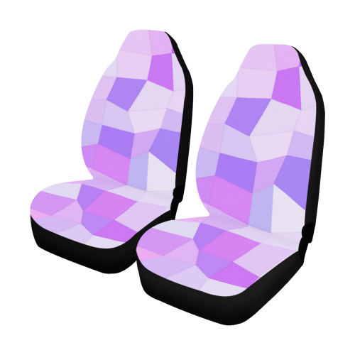 Bright Purple Mosaic Car Seat Covers (Set of 2)
