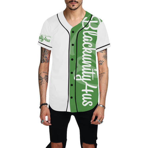 Money Green & White By RW All Over Print Baseball Jersey for Men (Model T50)