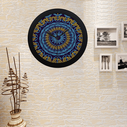 MANDALA PLANETS ALIGN Circular Plastic Wall clock