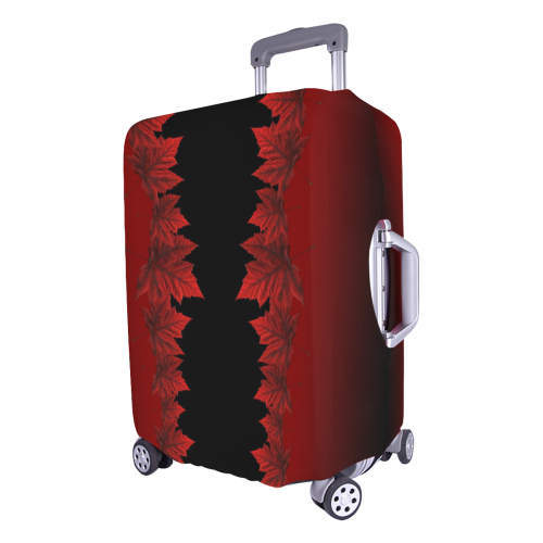 Canada Maple Leaf Luggage Black Luggage Cover/Large 26"-28"