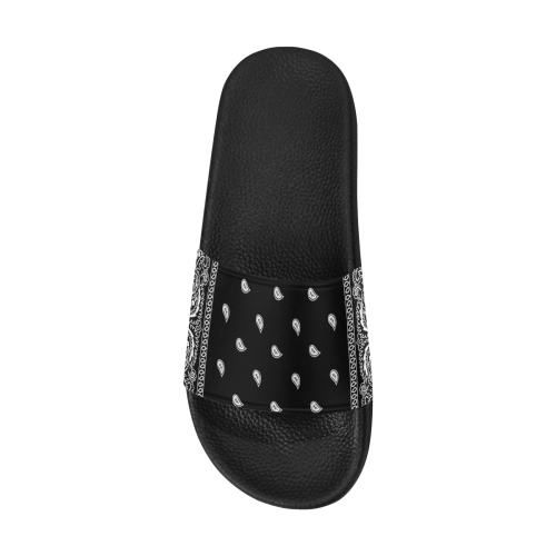 Black Bandana Women's Slide Sandals (Model 057)