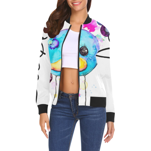 Skylar Womens Jacket All Over Print Bomber Jacket for Women (Model H19)