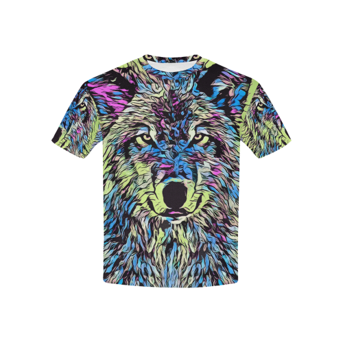WOLF COLORFUL 4 KIDS Kids' All Over Print T-shirt (USA Size) (Model T40)