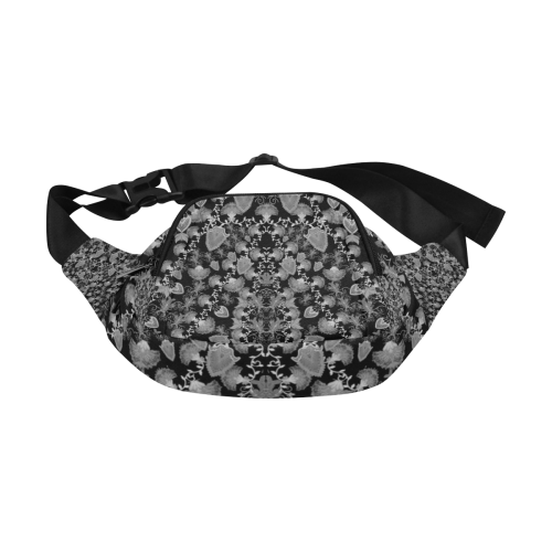 syrian flowers black Fanny Pack/Small (Model 1677)