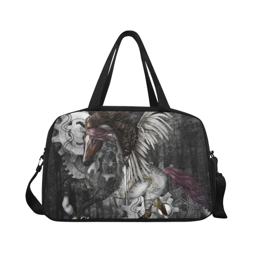 Aweswome steampunk horse with wings Fitness Handbag (Model 1671)